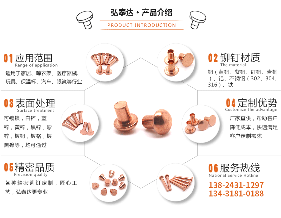 紫銅鉚釘 紫銅鉚釘